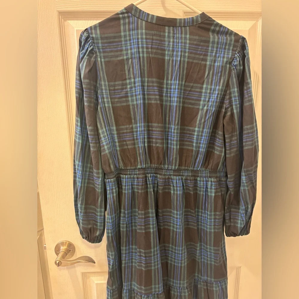 Free Assembly‎ Blue and Black Plaid Dress